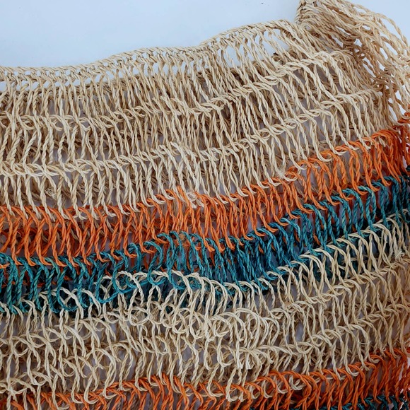 Rare Vintage Authentic Hand Woven Crossbody Satchel Bag Purse Vegan Boho - Picture 4 of 4